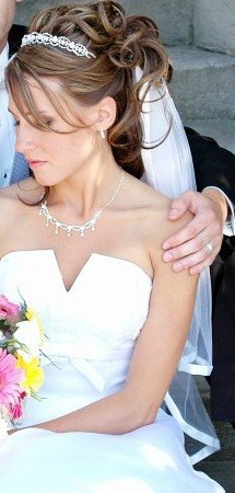Couture Bridal Veil with 1/2" Satin Trim