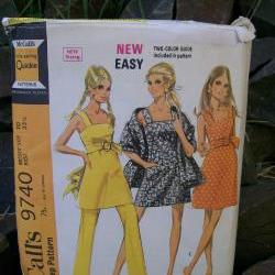 Vintage Pattern -Dress, Pants, Stole